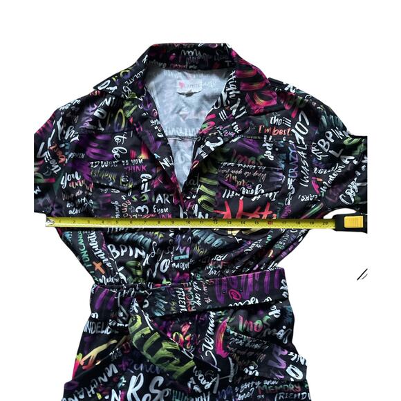 L'ATISTE Womens/Teen Coveralls Graphic Graffiti Print Size Small Mixed Media - Picture 3 of 9